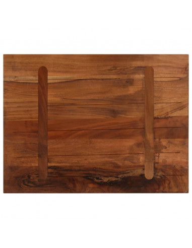 Piano Tavolo 90x70x2,5 cm Rettangolare in Massello di Recupero