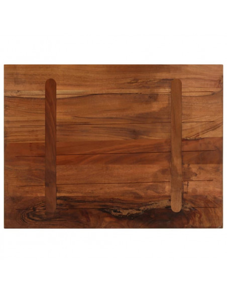 Piano Tavolo 90x70x2,5 cm Rettangolare in Massello di Recupero