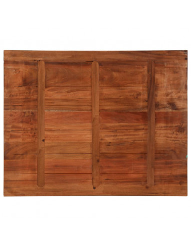 Piano Tavolo 90x80x2,5 cm Rettangolare in Massello di Recupero