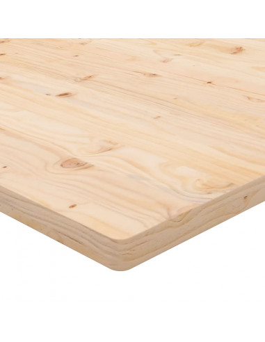 Piano Tavolo 90x90x2,5 cm in Legno Massello di Pino Quadrato