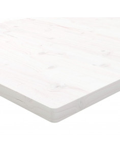 Piano Tavolo Bianco 100x50x2,5 Legno Massello Pino Rettangolare