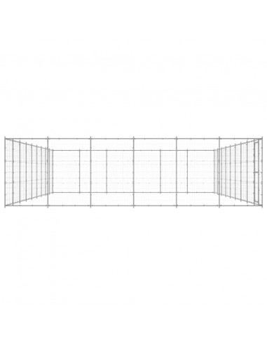 Gabbia per Cani da Esterno in Acciaio Zincato 65,34 m²