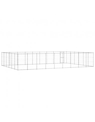 Gabbia per Cani da Esterno in Acciaio Zincato 65,34 m²