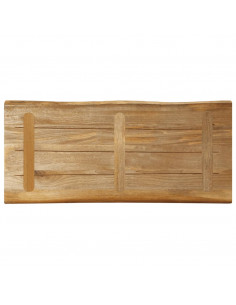 Piano Tavolo Bordi Vivi 100x40x3,8 cm Legno di Mango Grezzo
