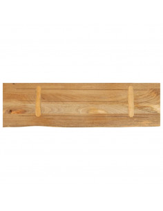 Piano Tavolo Bordi Vivi 110x20x3,8cm in Legno Massello di Mango