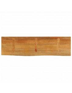 Piano Tavolo Bordi Vivi 110x30x2,5cm in Legno Massello di Mango