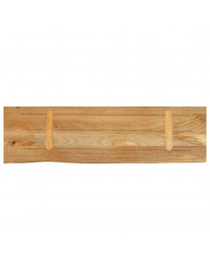 Piano Tavolo Bordi Vivi 110x30x3,8cm in Legno Massello di Mango