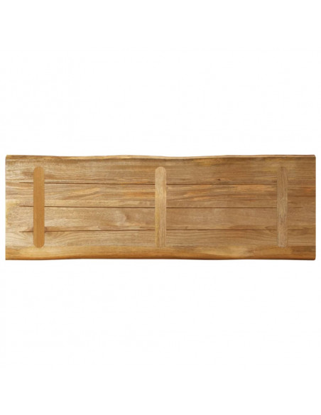 Piano Tavolo Bordi Vivi 110x40x2,5 cm Legno di Mango Grezzo