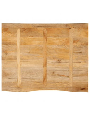 Piano Tavolo Bordi Vivi 110x80x2,5cm in Legno Massello di Mango