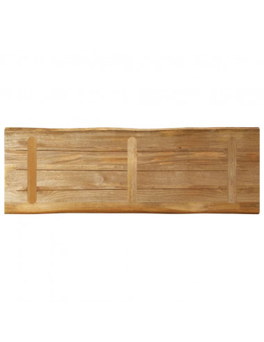 Piano Tavolo Bordi Vivi 120x40x2,5 cm Legno di Mango Grezzo