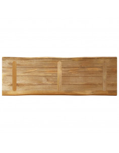 Piano Tavolo Bordi Vivi 120x40x3,8 cm Legno di Mango Grezzo