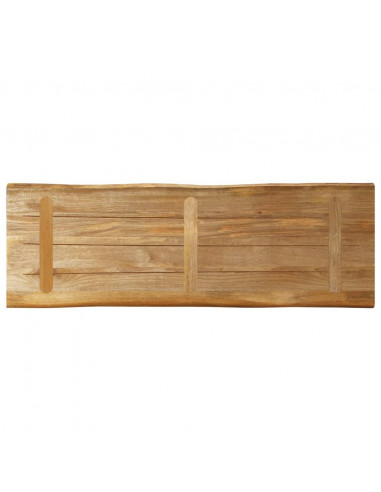 Piano Tavolo Bordi Vivi 120x40x3,8 cm Legno di Mango Grezzo