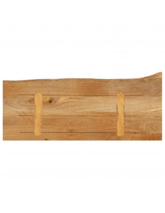 Piano Tavolo Bordi Vivi 140x30x2,5 cm Legno Massello di Mango