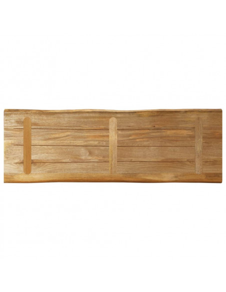 Piano Tavolo Bordi Vivi 140x40x3,8 cm Legno di Mango Grezzo
