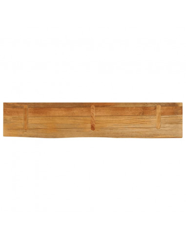 Piano Tavolo Bordi Vivi 160x20x3,8cm in Legno Massello di Mango