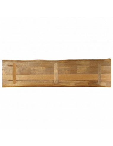 Piano Tavolo Bordi Vivi 160x40x3,8 cm Legno di Mango Grezzo