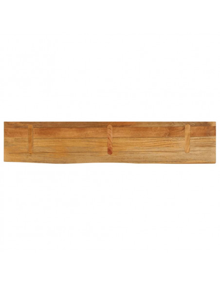 Piano Tavolo Bordi Vivi 180x20x2,5 cm Legno Massello di Mango