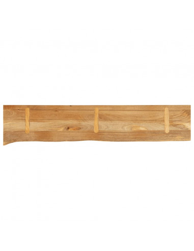 Piano Tavolo Bordi Vivi 180x20x2,5 cm Legno Massello di Mango