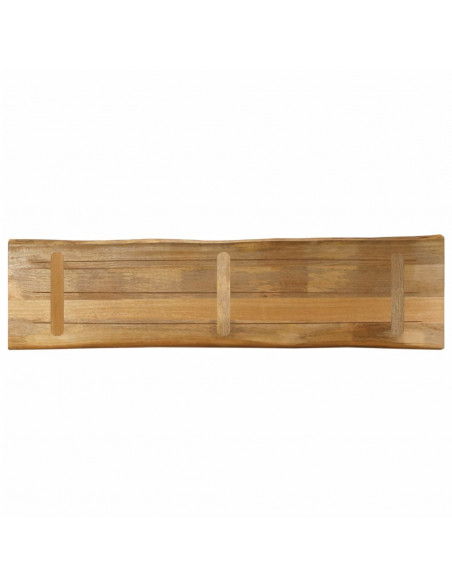 Piano Tavolo Bordi Vivi 180x40x2,5 cm Legno di Mango Grezzo