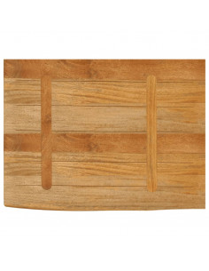 Piano Tavolo Bordi Vivi 70x60x2,5 cm in Legno Massello di Mango