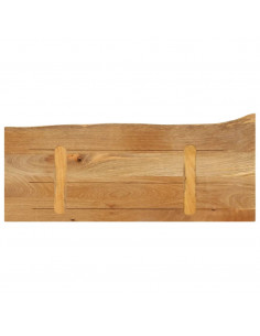 Piano Tavolo Bordi Vivi 80x30x2,5 cm in Legno Massello di Mango