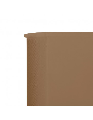 Paravento a 5 Pannelli in Tessuto 600x160 cm Grigio Talpa