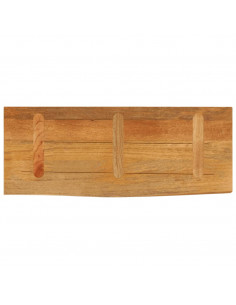 Piano Tavolo Bordi Vivi 90x20x2,5 cm in Legno Massello di Mango