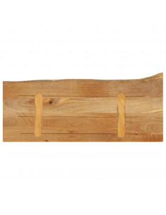 Piano Tavolo Bordi Vivi 90x20x3,8 cm in Legno Massello di Mango