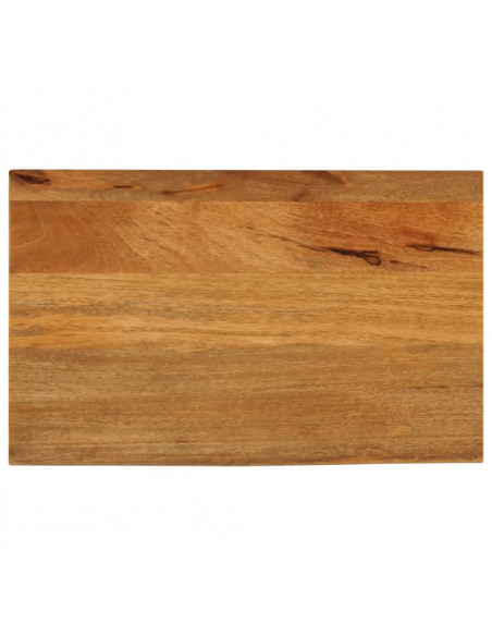 Piano Tavolo Bordi Vivi 50x30x3,8cm in Legno Massello di Mango
