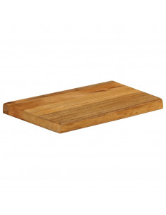 Piano Tavolo Bordi Vivi 50x30x3,8cm in Legno Massello di Mango 2