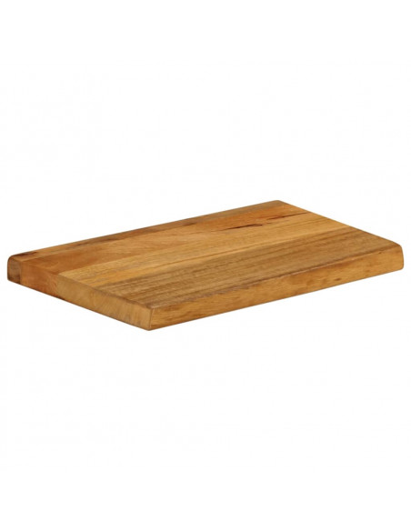 Piano Tavolo Bordi Vivi 50x30x3,8cm in Legno Massello di Mango