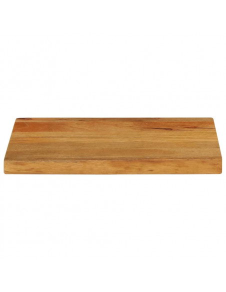 Piano Tavolo Bordi Vivi 50x30x3,8cm in Legno Massello di Mango