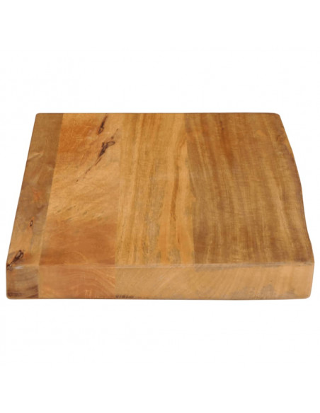 Piano Tavolo Bordi Vivi 50x30x3,8cm in Legno Massello di Mango