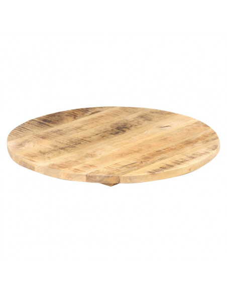 Piano Tavolo in Legno Massello di Mango Rotondo 25-27 mm 80 cm