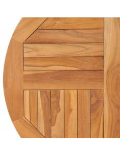 Piano Tavolo in Legno Massello di Teak Rotondo 2,5 cm 80 cm