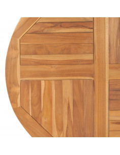 Piano Tavolo in Legno Massello di Teak Rotondo 2,5 cm 90 cm