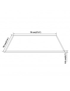Piano Tavolo in Vetro Temperato Quadrato 700x700 mm