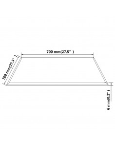 Piano Tavolo in Vetro Temperato Quadrato 700x700 mm