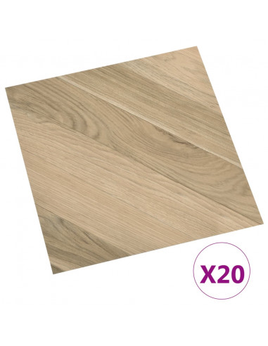 Listoni Pavimenti Adesivi 20 pz in PVC 1,86m² Marroni a Strisce