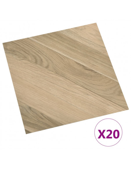 Listoni Pavimenti Adesivi 20 pz in PVC 1,86m² Marroni a Strisce