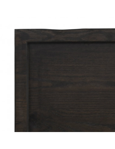 Piano Tavolo Marrone 100x60x(2-4) cm Rovere Massello Trattato
