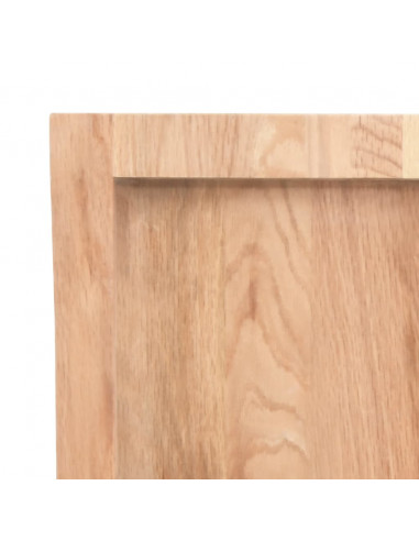 Piano Tavolo Marrone 200x40x(2-6) cm Massello Rovere Trattato