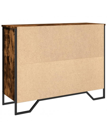 Credenza Rovere Fumo 97x32,5x74,5 cm in Legno Multistrato