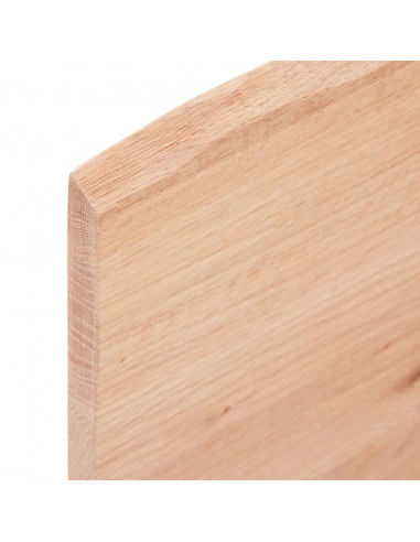 Piano Tavolo Marrone Chiaro 80x60x2 cm in Rovere Non Trattato