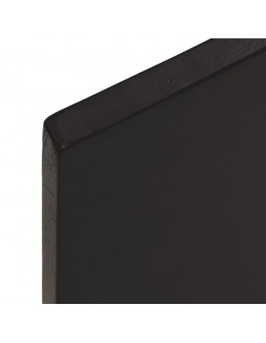 Piano Tavolo Marrone Scuro 100x60x2 cm in Rovere Non Trattato