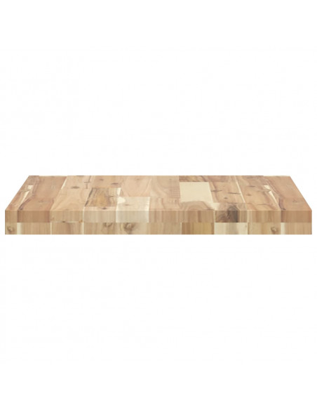 Piano Tavolo Quadrato 50x50x4 cm in Legno Massello di Acacia