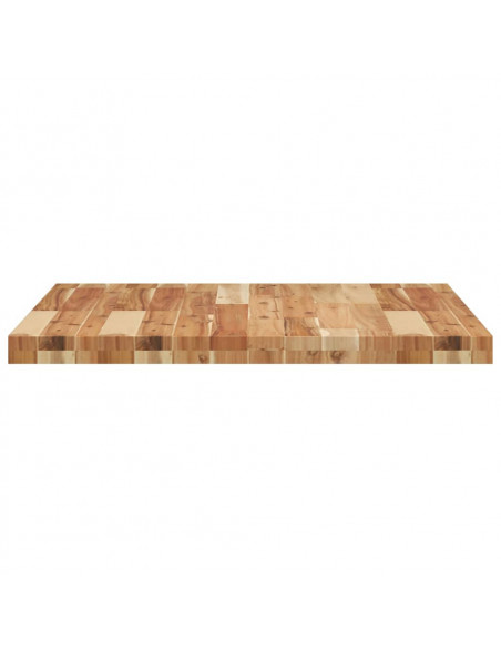 Piano Tavolo Quadrato 70x70x4 cm in Legno Massello di Acacia