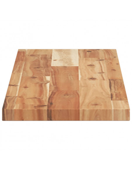 Piano Tavolo Rettangolare 100x20x2 cm Legno Massello di Acacia