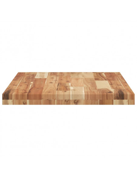 Piano Tavolo Rettangolare 100x50x4cm Legno Massello di Acacia