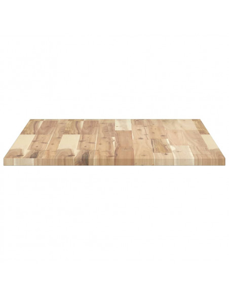 Piano Tavolo Rettangolare 100x60x2cm Legno Massello di Acacia